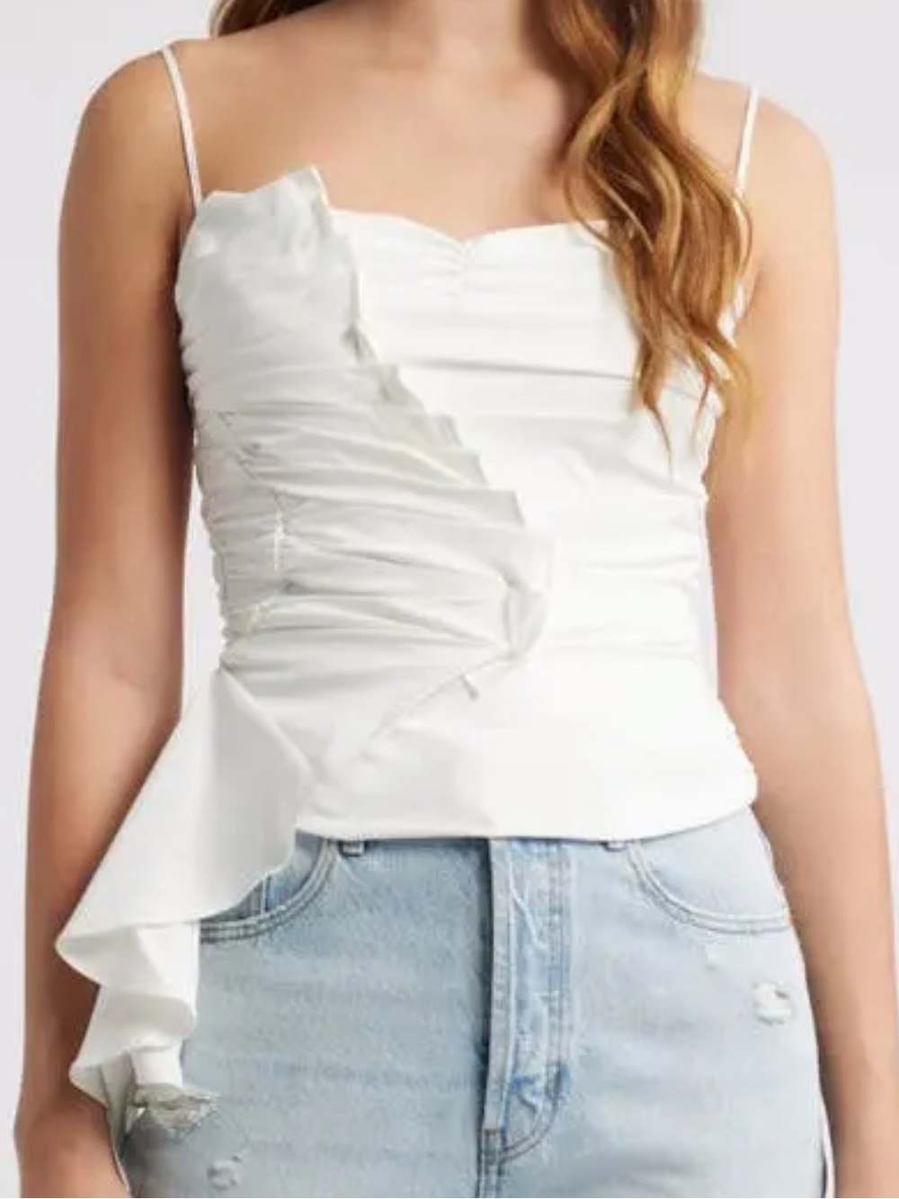MISTRESS ROCKS Ruffle Corset Top